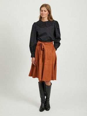 VIDARLEY HW MIDI SKIRT Mocha Bisque