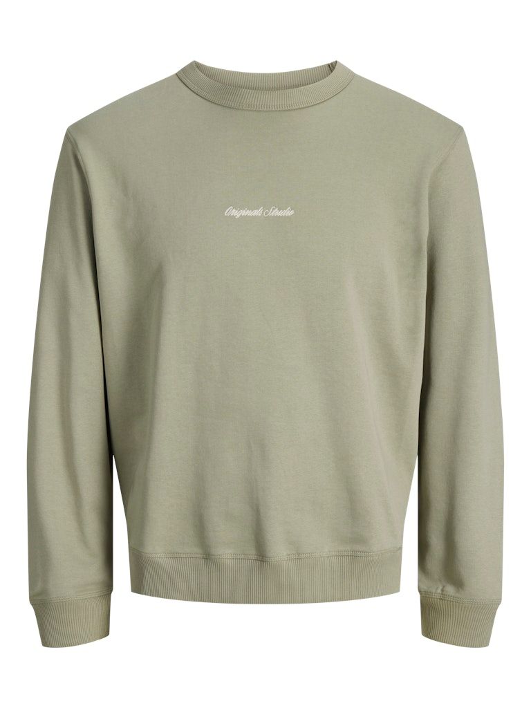 JORNORREBRO EMB SWEAT CREW NOOS Seagrass
