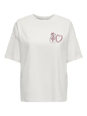 JDYCARLA FRONT/BACK PRINT T-SHIRT J​RS Cloud DancerTEDDY B  CHAR