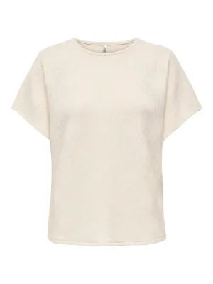 ONLVELMA S/S LOOSE O-NECK TOP JRS Birch