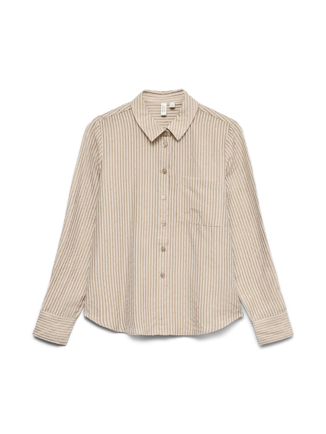 VMIMARA L/S SHIRT WVN BTQ Birch-SILVER MINK W SILVER STU