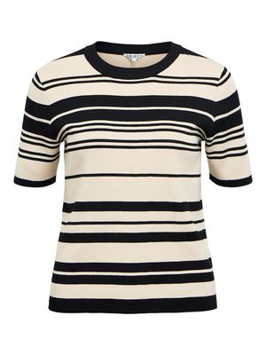 OBJESTER S/S NEW KNIT PULLOVER NOOS Black-Mixed sizes sandshell