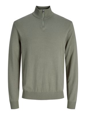 JJEEMIL KNIT HALF ZIP NOOS Vetiver