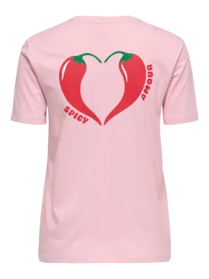 ONLWINDY S/S TEE CS PRI JRS Romance Rose/Spicy a