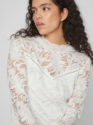 VISTASIA LACE L/S TOP - NOOS Cloud Dancer