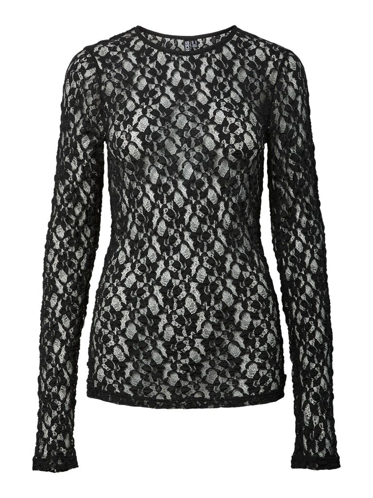 PCHAZEL LS LACE TOP JRS NOOS Black