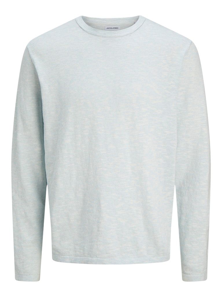 JJESUMMER KNIT CREW NECK SN Celestial Blue/w. Wh