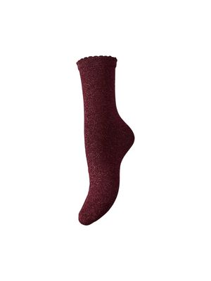 PCSEBBY GLITTER LONG SOCKS NOOS BC Tawny Port/TONED LUR