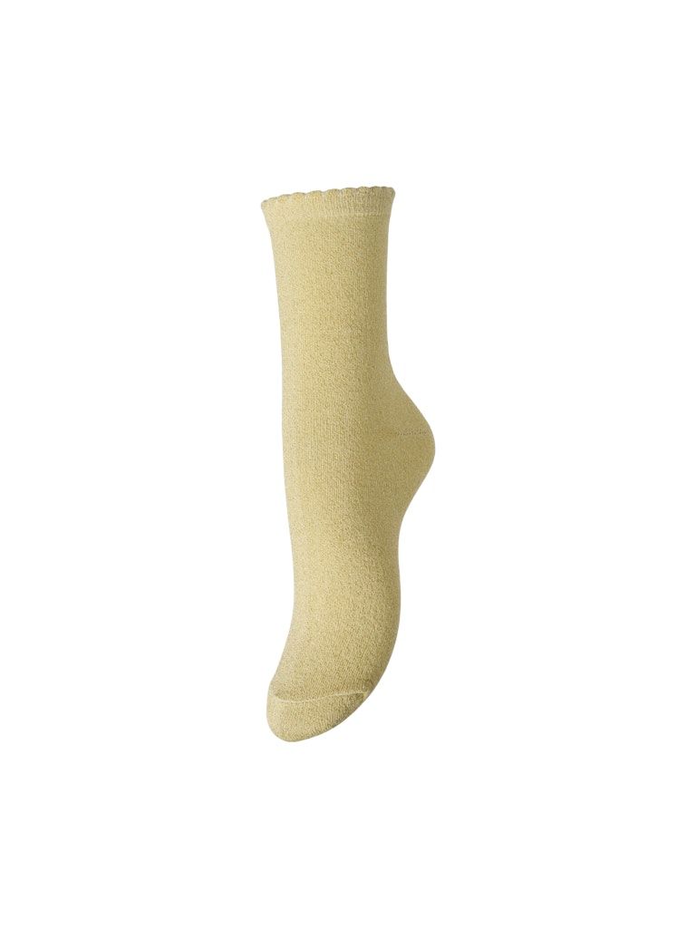 PCSEBBY GLITTER LONG SOCKS NOOS BC French Vanilla/TONED