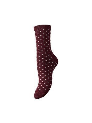 PCSEBBY GLITTER LONG PATTERN NOOS BC Tawny Port/SMALL DOT
