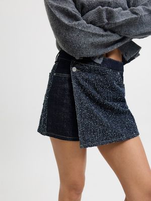 JXGRETA HW DENIM SKORT MIX DNM LN Dark Blue Denim