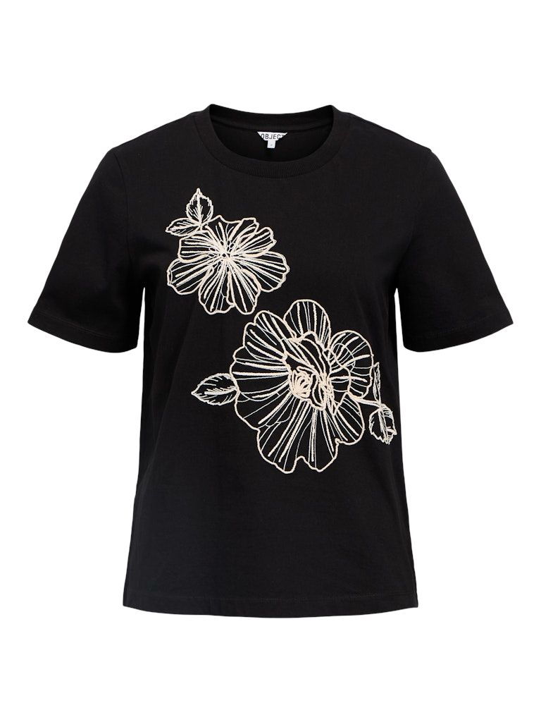 OBJVIV S/S RE T-SHIRT 143 Black-White