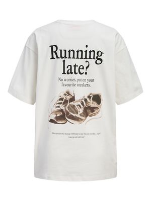 JXCAROLINE SS LOOSE TEE JRS Cloud Dancer/RUNNING
