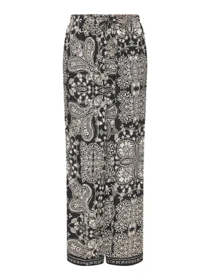 ​ONLEMZA AJA PULL UP PANTS WVN Black/ETHNIC PAISLEY