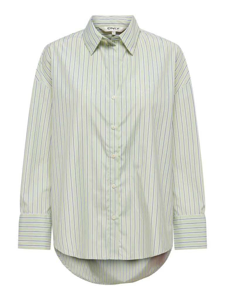 ONLOREGON ALVA LS REG SHIRT NOOS WVN Celadon Green/DOUGLA