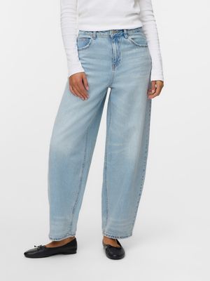 VMBILLIE HR BARREL ANK JEANS LI3146 NOOS Light Blue Denim