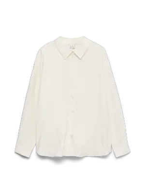 VMIYANA L/S DETAIL SHIRT WVN BTQ GA Cloud Dancer