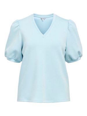 OBJANDREA S/S RE V-NECK TOP NOOS Winter Sky