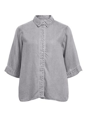 OBJFRAME 2/4 RE DENIM TOP NOOS Light Grey Denim