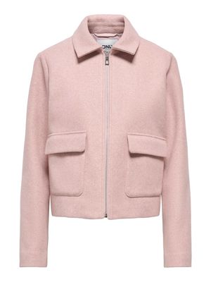 ONLVELA ZIP SHORT JACKET OTW Misty Rose/MELANGE