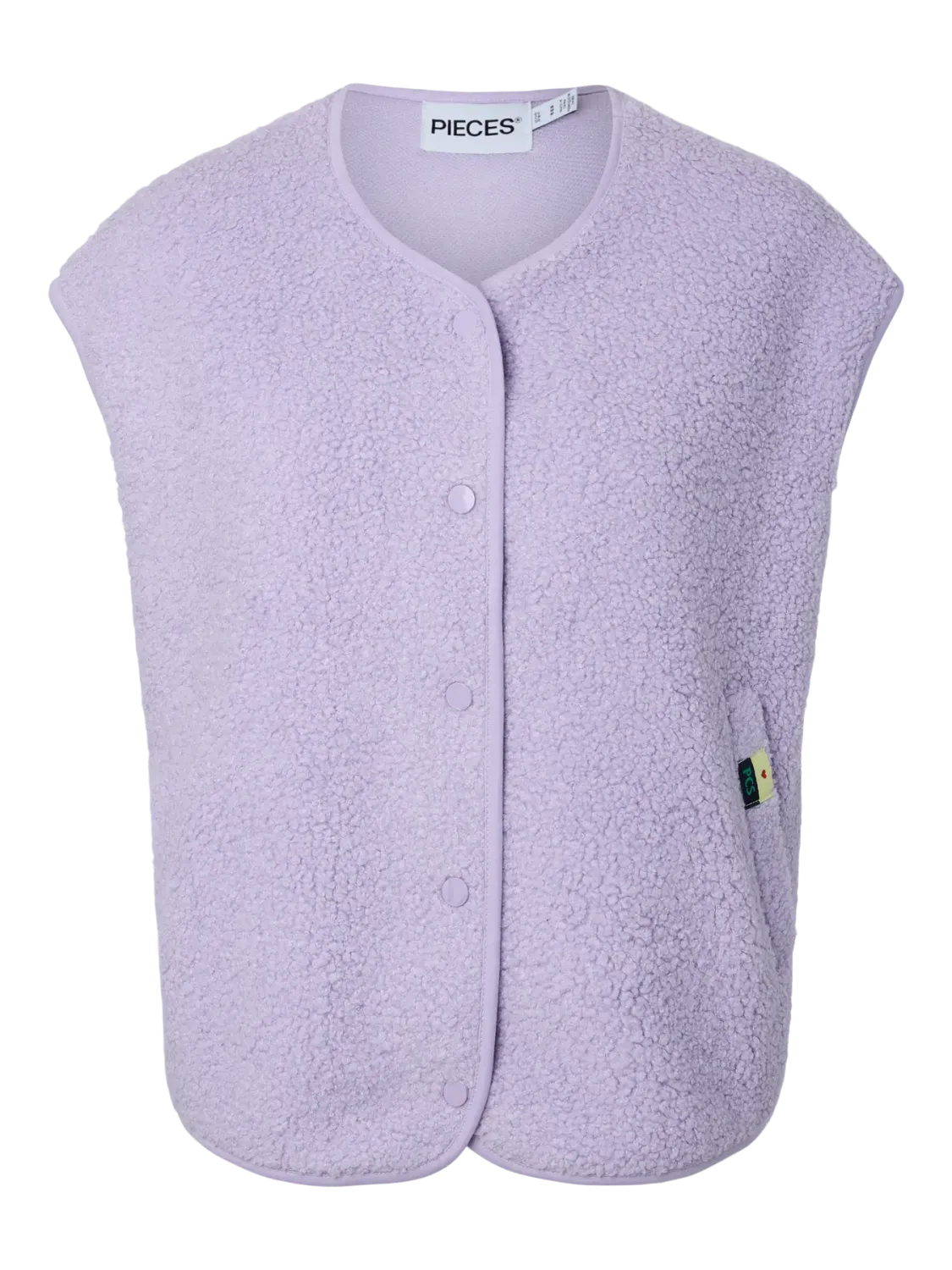 PCKATTY TEDDY VEST BC Pastel Lilac