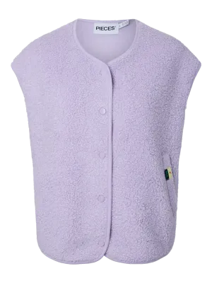 PCKATTY TEDDY VEST BC Pastel Lilac