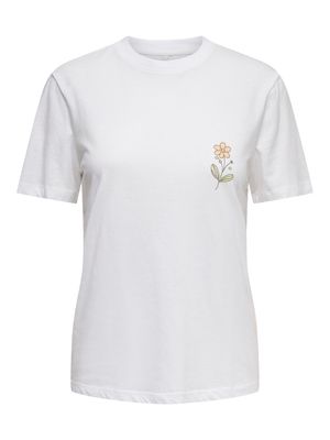ONLLUCY MONJA SS TOP JRS NOOS Bright White/Blossom