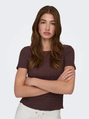 ONLILSE S/S TOP STRUCTURE JRS NOOS Deep Mahogany