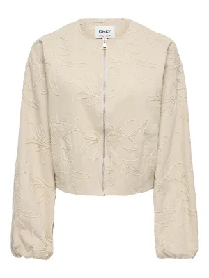 ONLISABELLA EMB. BOMBER JACKET OTW Pumice Stone