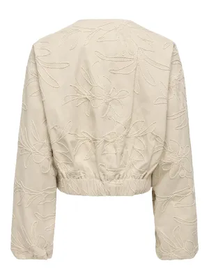 ONLISABELLA EMB. BOMBER JACKET OTW Pumice Stone