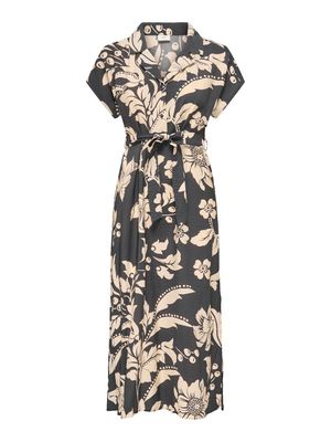 JDYTROYA LIFE S/S MIDI DRESS WVN DIA  Phantom/33-01-26 CRE