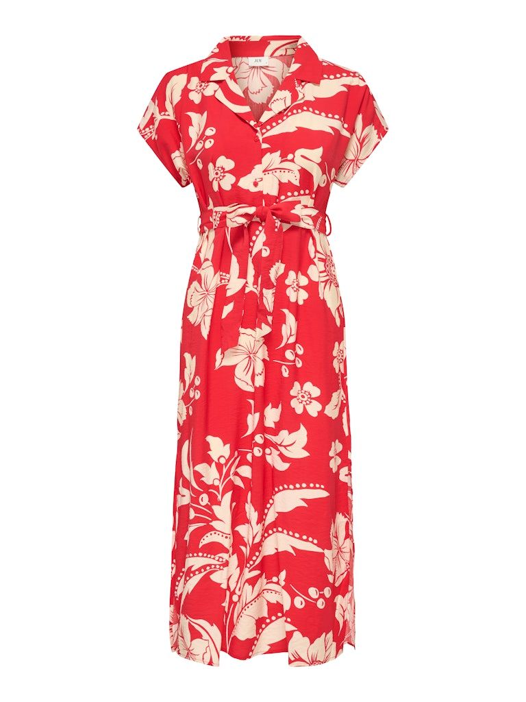 JDYTROYA LIFE S/S MIDI DRESS WVN DIA  Salsa/34-01-26 CREME