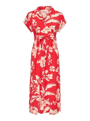 JDYTROYA LIFE S/S MIDI DRESS WVN DIA  Salsa/34-01-26 CREME