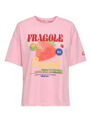 ONLBOLETTE S/S TOP BOX CC JRS Romance Rose/Fragole