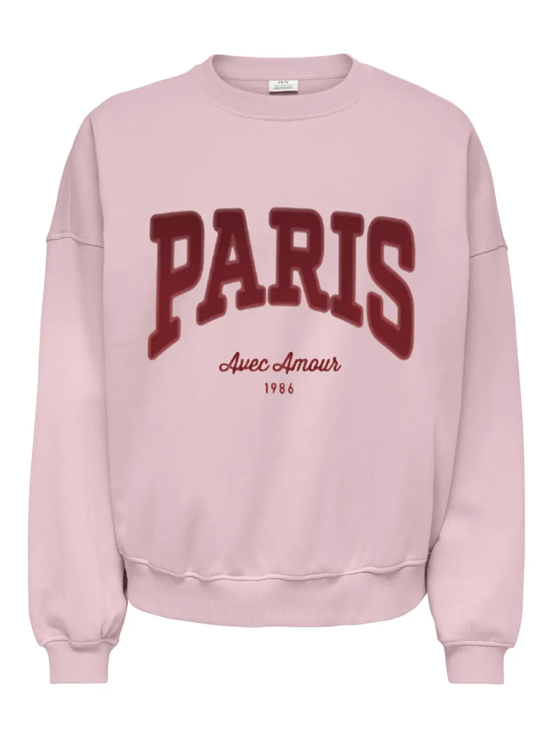 JDYMESA LIFE L/S O-NK EMB SWEAT JRS NOOS Chalk Pink/WINDSOR W
