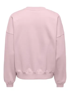 JDYMESA LIFE L/S O-NK EMB SWEAT JRS NOOS Chalk Pink/WINDSOR W