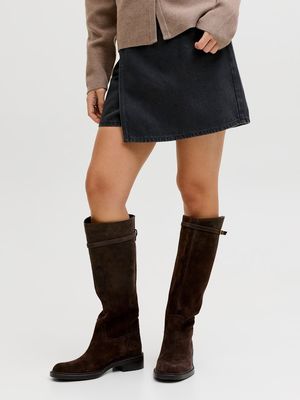 JXGRETA HW DENIM SKORT DNM LN Black Denim/R054