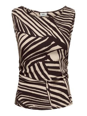 JDYDEBBIE S/L TOP JRS DIA  Sandshell/CHOCOLATE