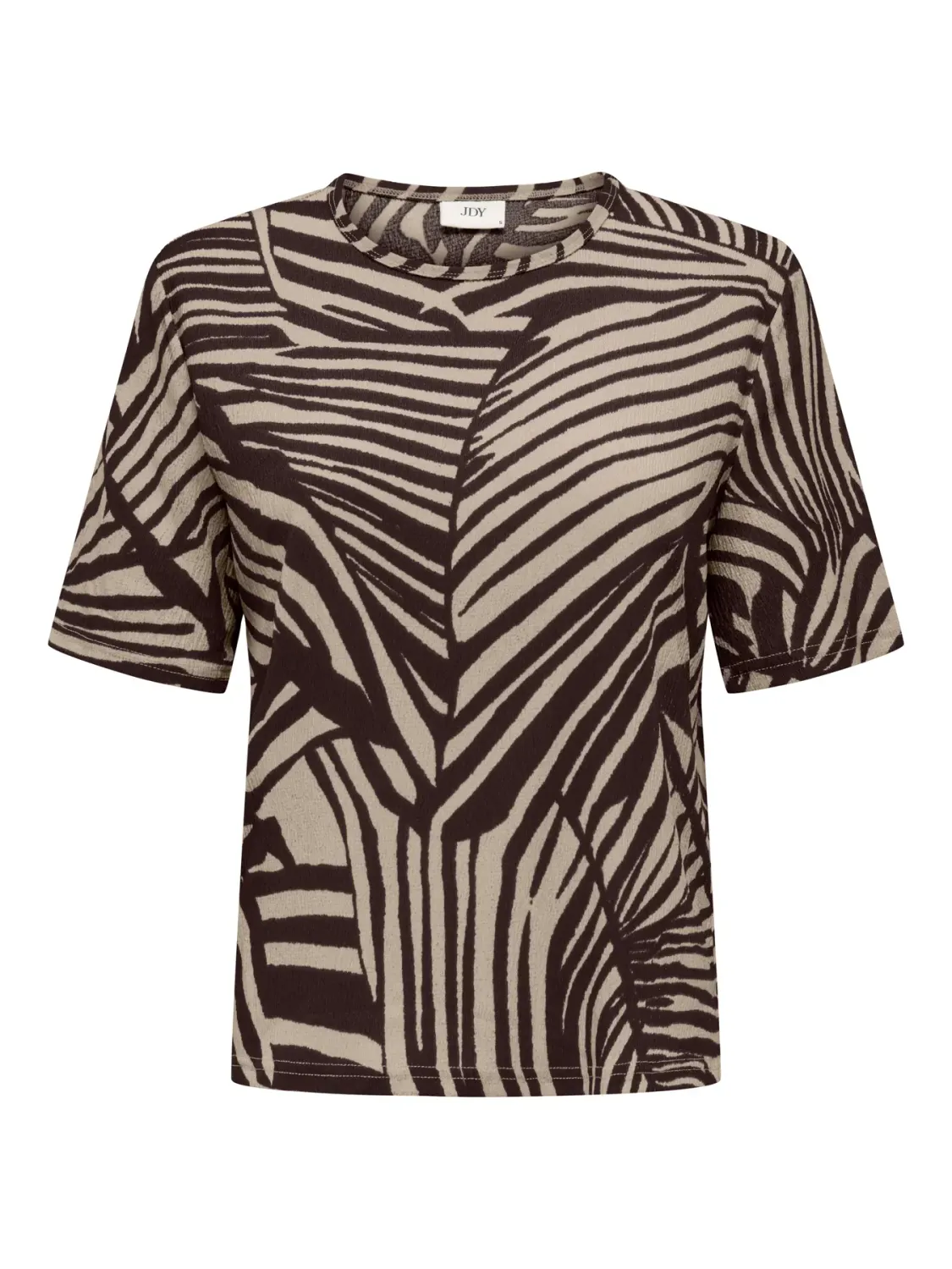 JDYDEBBIE S/S TOP JRS Sandshell/CHOCOLATE