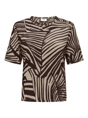 JDYDEBBIE S/S TOP JRS Sandshell/CHOCOLATE