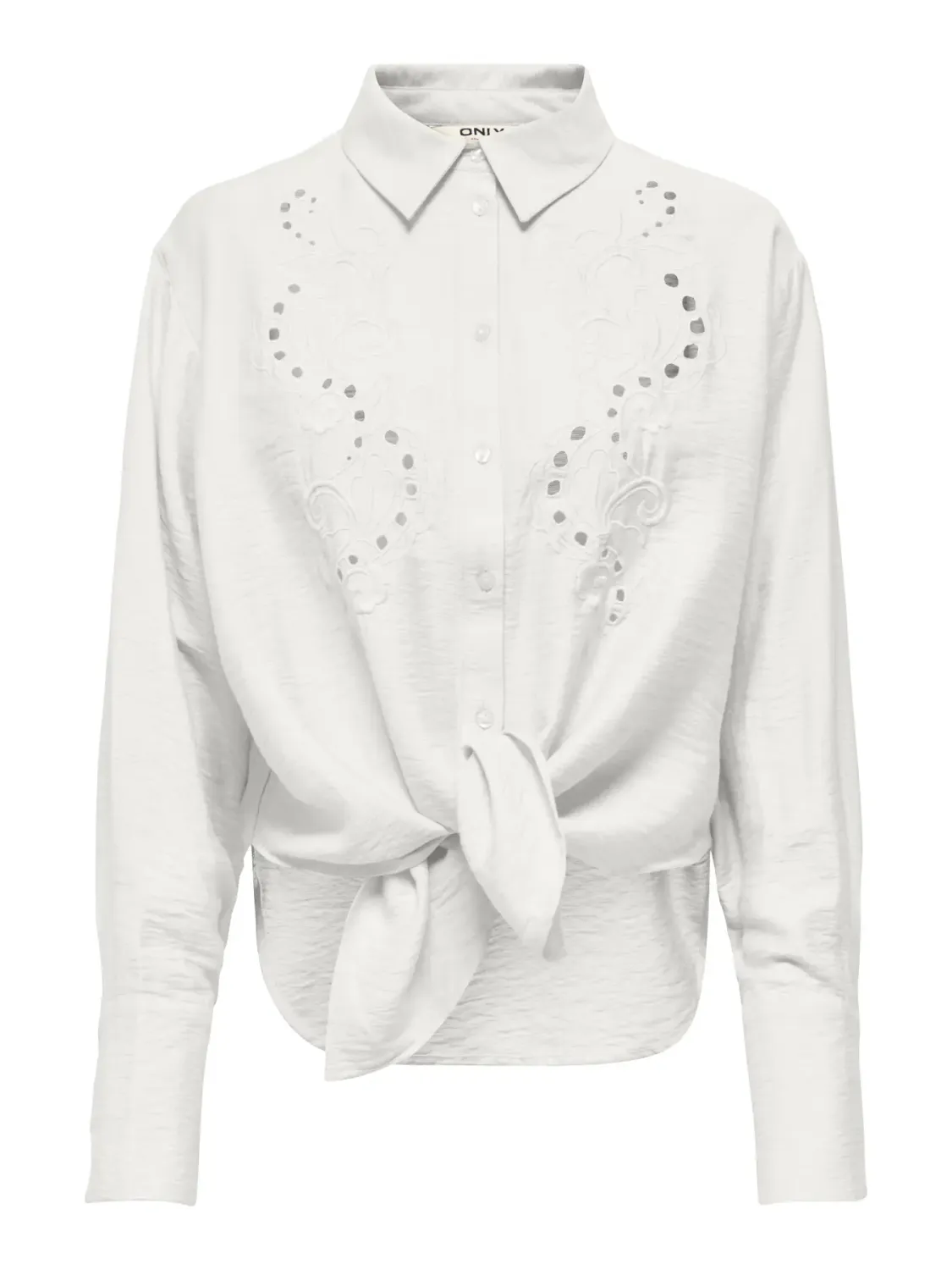 ONLBIRONA LINO L/S TIE SHIRT WVN SUD Cloud Dancer