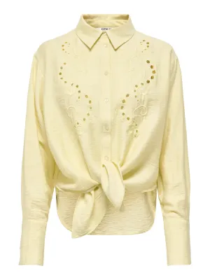 ONLBIRONA LINO L/S TIE SHIRT WVN SUD Sunlight