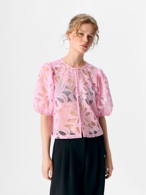 OBJROSE 2/4 RE SHIRT E DIV Pink Frosting