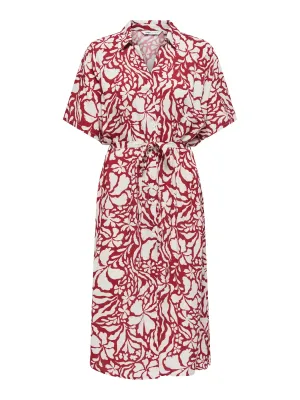 ONLYASMIN S/S SHIRT DRESS WVN NOOS Merlot/NARRI PRINT