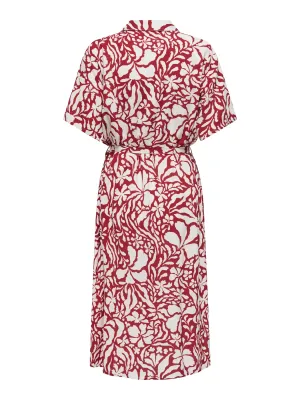 ONLYASMIN S/S SHIRT DRESS WVN NOOS Merlot/NARRI PRINT