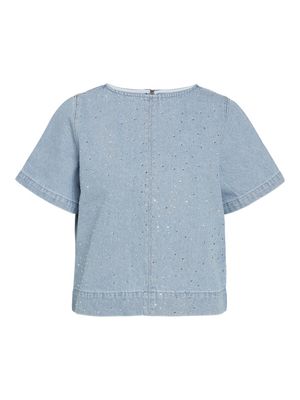 NMJANNEL 2/4 REGULAR SHIRT FO088LB Light Blue Denim