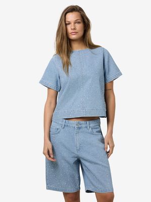NMJANNEL 2/4 REGULAR SHIRT FO088LB Light Blue Denim