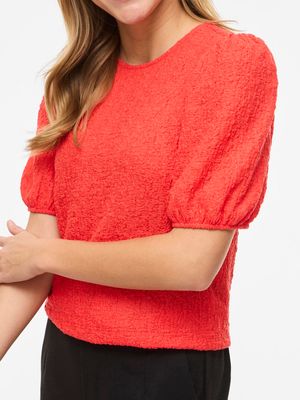 VIFALL O-NECK 2/4 TOP - NOOS Hibiscus