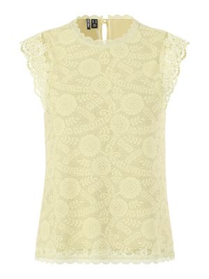 PCOLLINE SL LACE TOP WVN NOOS French Vanilla