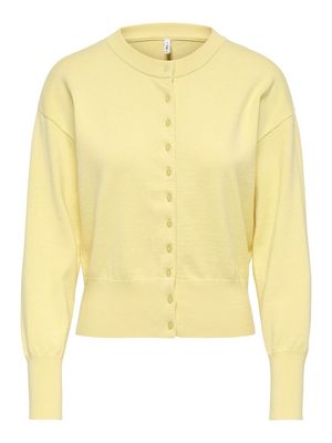 ONLMIO LS O-NECK BUTTON CARDIGA KNT NOOS Double Cream/Dtm but